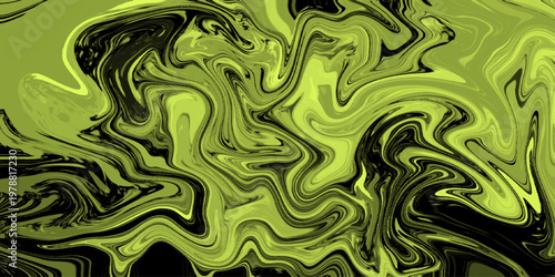 abstract green background. Divorces and smooth lines of paint, colors. Pearl modulations. Seamless green swirl waves. Hand drawn background. Trendy textile, Abstraction of acrylic, epoxy, halftones.  