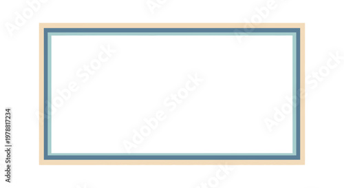 Clean Rectangular Border with Soft Color Tones, Minimalist Frame Design