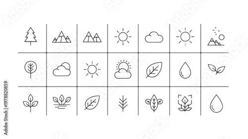 Eco Friendly Icons Set For Sustainable Living Concepts