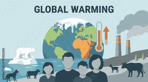 Konstfotografi Global Warming and Climate Change Impact on Environment and Humanity