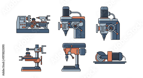 Industrial drilling machines and equipment.