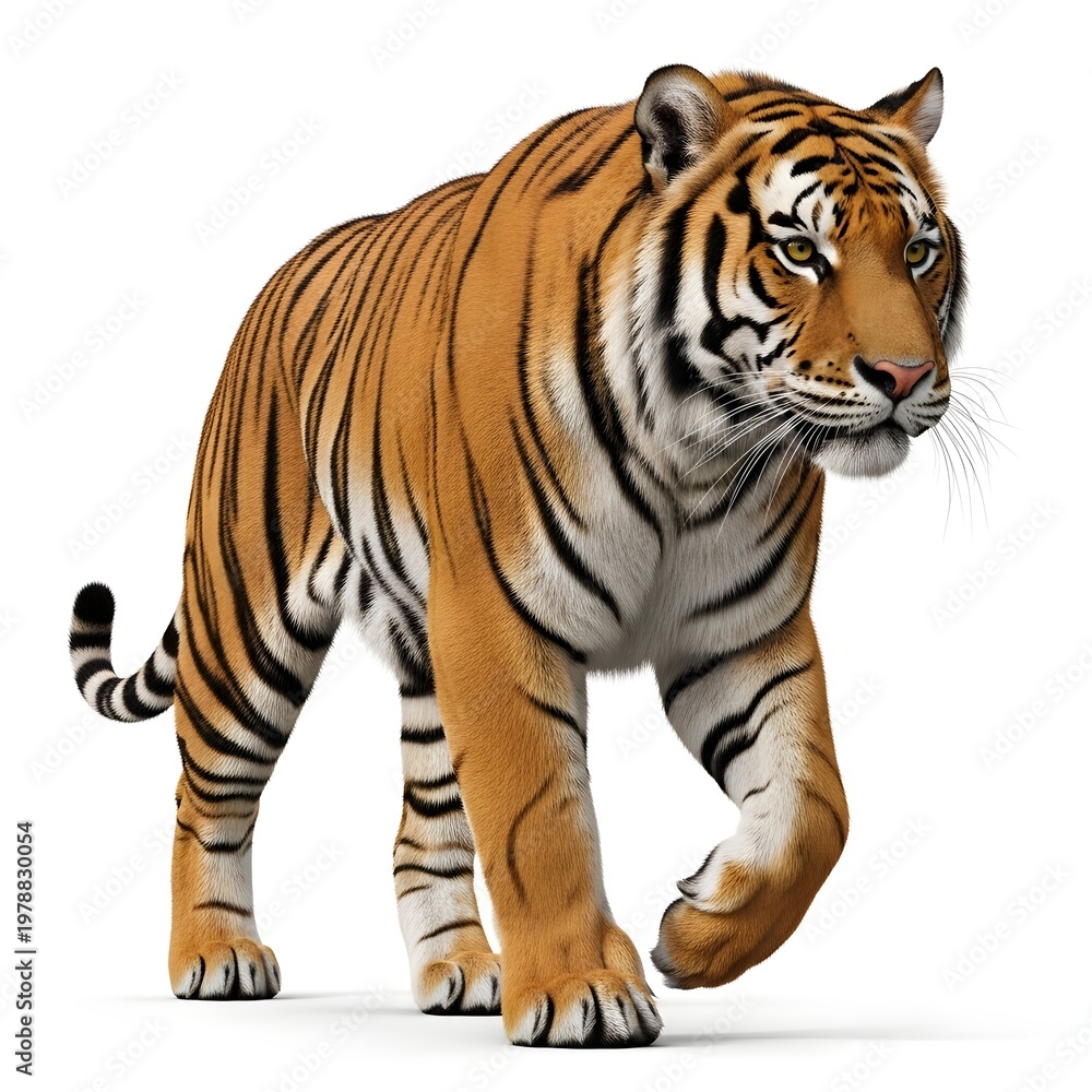 Obraz premium tiger isolated on white background