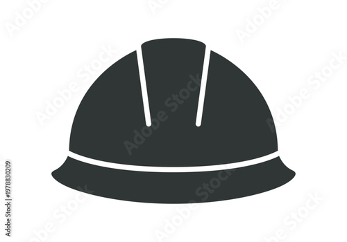 Casco de seguridad gris oscuro para protección en construcción e ingeniería industrial