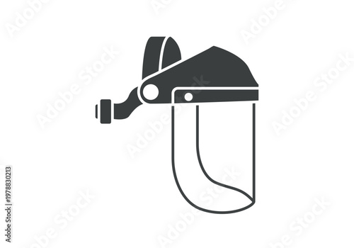 Máscara de protección facial industrial con pantalla transparente y arnés ajustable 