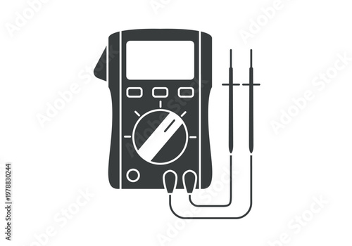 Multímetro digital con sondas de prueba para mediciones eléctricas 