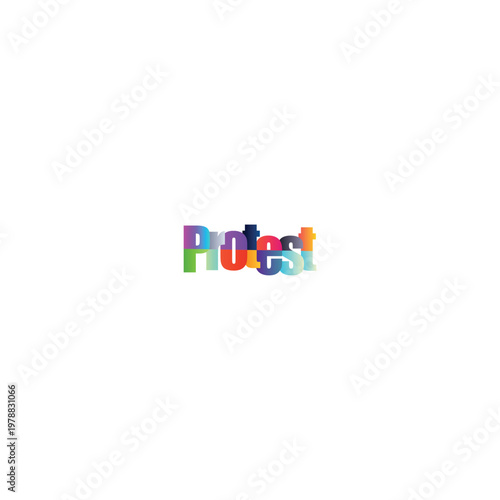 Colorful gradient text letters spelling out the word proteins design