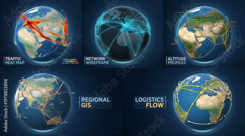 Earth's atmospheric and surface changes across different seasons and conditions