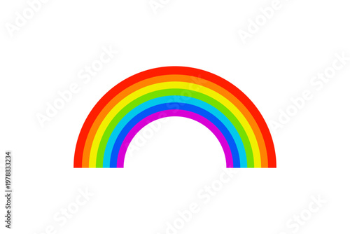 Vibrant rainbow spectrum on white background with bright colors.