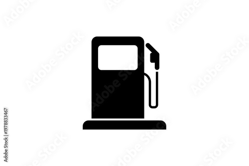 Minimalist gas pump icon symbolizing fuel and energy.