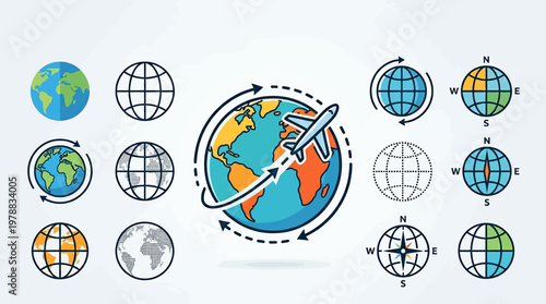 Collection of diverse scientific and medical icons representing health and research fields