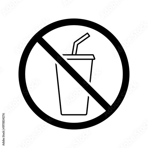 No drinks allowed sign icon