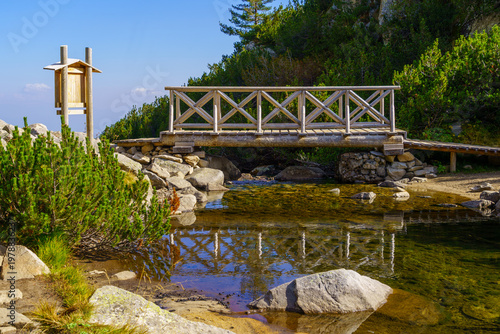 Landscape and a footbridge, in Pirin National Park