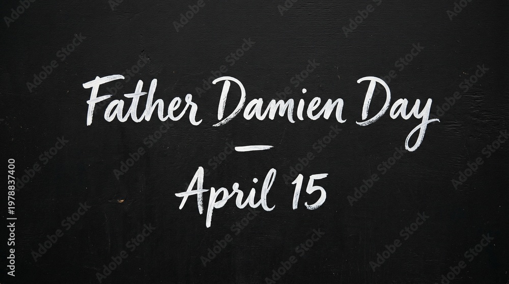 Fototapeta premium Father Damien Day April 15