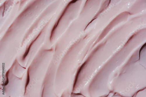 Obraz na płótnie Creamy pink texture, body or face care concept