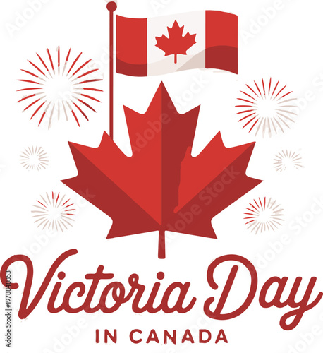 Victoria Day Canada celebration vector.