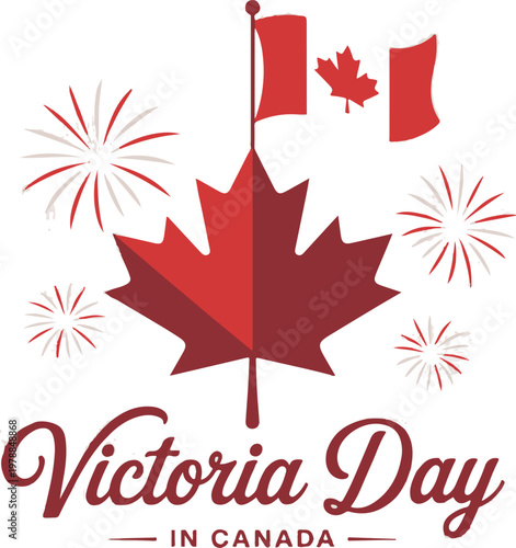 Victoria day in canada national holiday maple leaf celebration.
