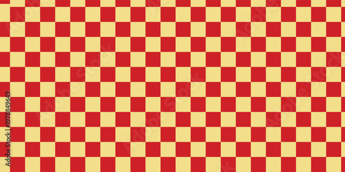 chess board pattern gold and red. seamless geometric pattern with triangles, red diamond checkerboard repeat pattern, replete image, design for fabric printing