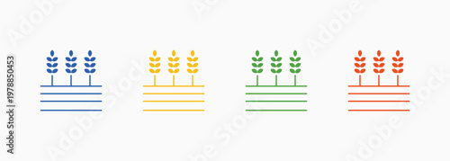 Agriculture Icon Set Color Multiple Style Collection Element For Design