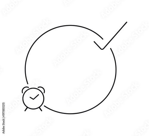 Strengthening discipline and maintaining reliable consistency through simple daily routines in long term growth, a flowing line forming a circular loop that gradually