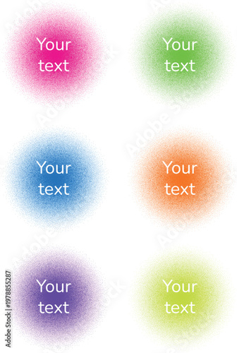 Text box frame set, noise style, text message frame background