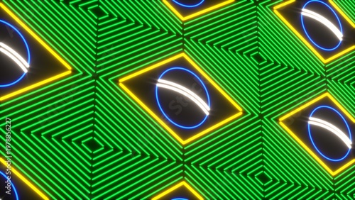 Plano de fundo da bandeira do Brasil - Ilustração 3D