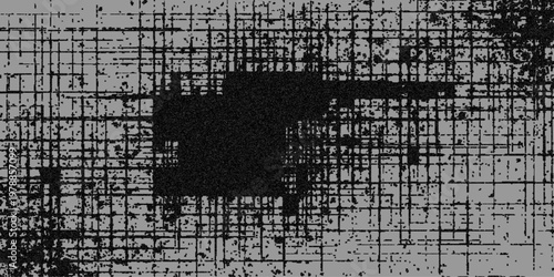 A grunge technology wallpaper featuring a binary code pattern on a black background designed as a vector illustration for a business backdrop or digital art texture