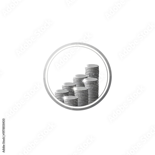 Increasing stacks of coins in a circle.