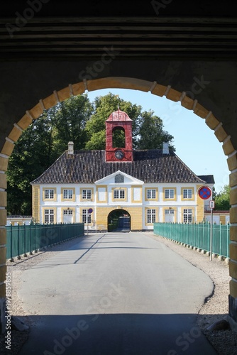 Gate at Valdemar's castle on the island of Tasinge near Svendborg in southern Denmark