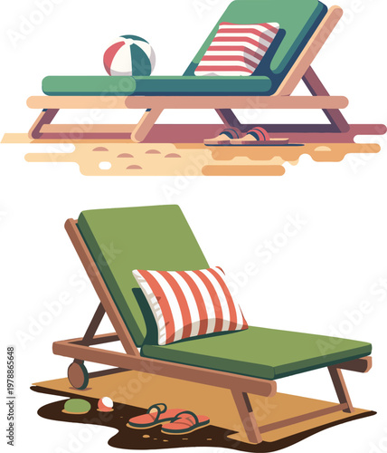 beach chair with umbrella