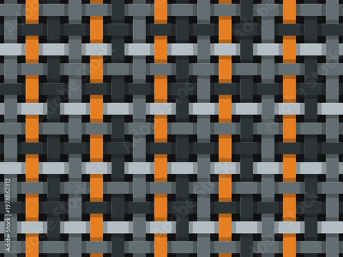 Classic Basket Weave Pattern Natural Fiber Texture Vector