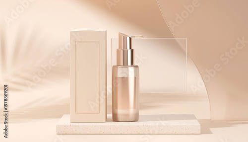 Maqueta de productos para marca cosmética.