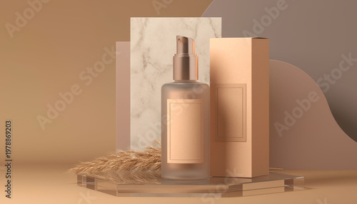 Maqueta de productos para marca cosmética.