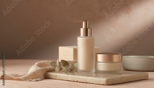 Maqueta de productos para marca cosmética.