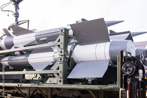 Schilderij op canvas Military missile inspection
