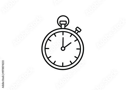 Vector of a minimalist stopwatch showing exact time