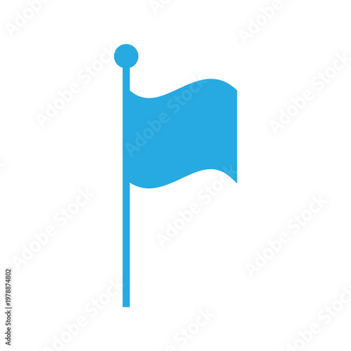 Outline icon of a flag on a pole, symbolizing location, marker, achievement, or country representation. Ideal for navigation, maps, and UI design.