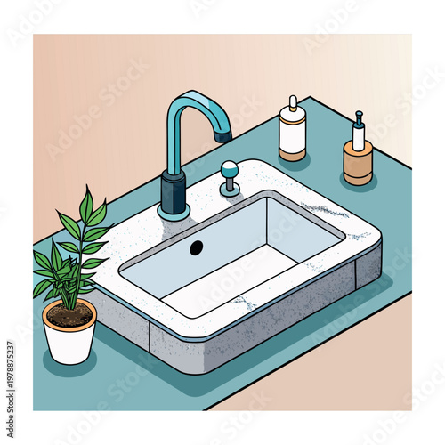 
A bathroom with a marble counter and two sinks