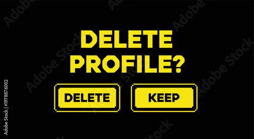 Retro pixel art graphic for decision making messages