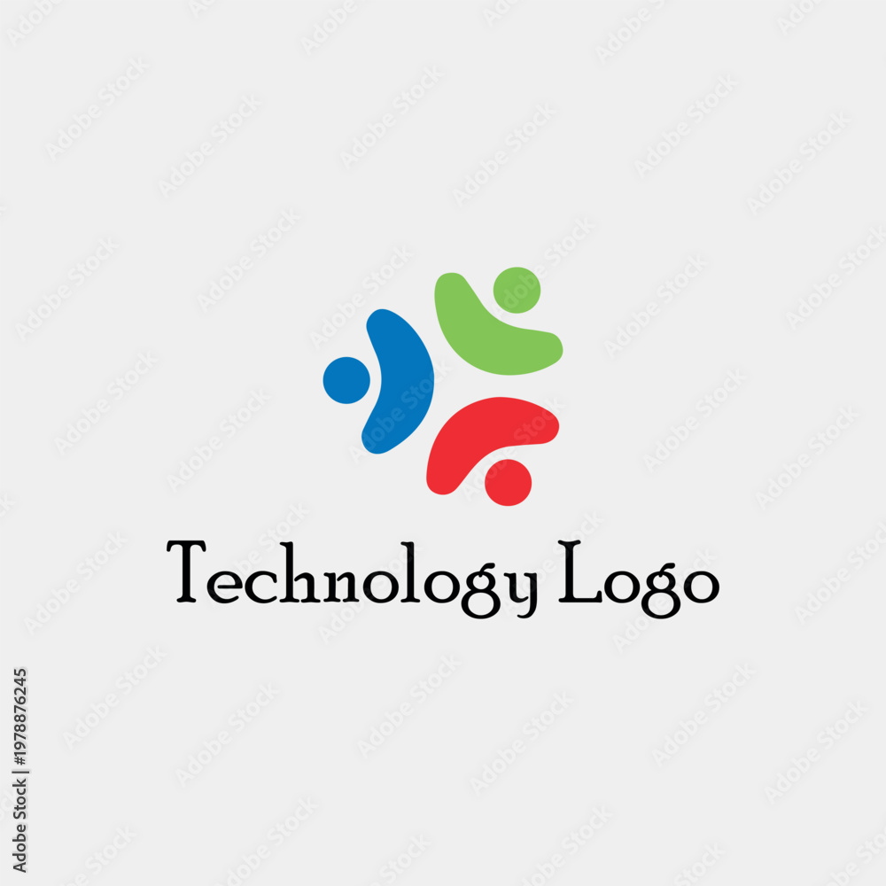 Fototapeta premium tech logo design vector
