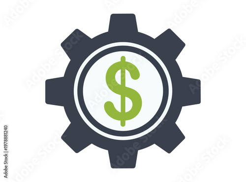 Gear mechanism with dollar sign symbolizing financial engineering
