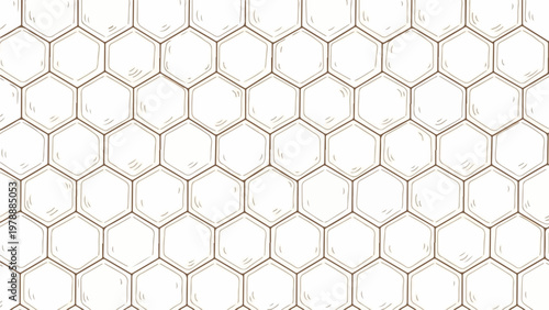 Hexagonal pattern vector background with clean geometric shapes and subtle texture. Modern abstract honeycomb design for digital art and graphic resources.