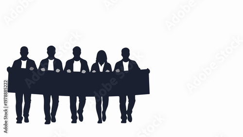 Japanese students talking vector illustration. Three young people in school uniforms conversing animatedly. Educational concept for school communication.