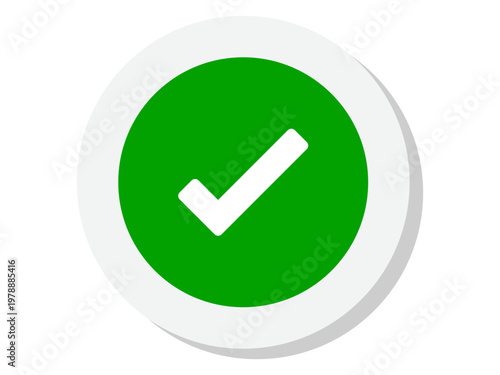 Modern check mark icon on transparent background for interface navigation