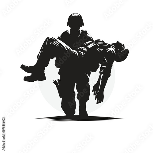 Gemini বলেছে
Soldier Assisting Wounded Comrade Silhouette
