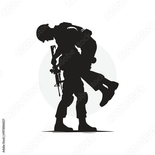 Gemini বলেছে
Soldier Assisting Wounded Comrade Silhouette