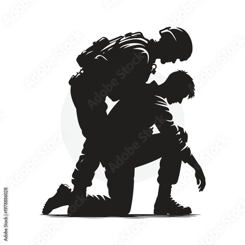 Gemini বলেছে
Soldier Assisting Wounded Comrade Silhouette