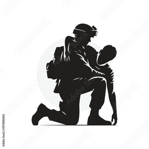 Gemini বলেছে
Soldier Assisting Wounded Comrade Silhouette
