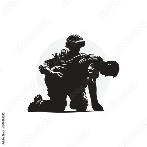 Gemini বলেছে
Soldier Assisting Wounded Comrade Silhouette