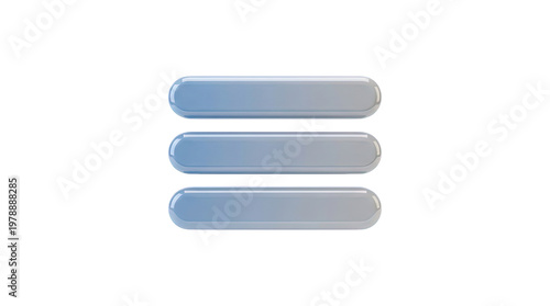 Minimalist icon set three rectangular buttons on a black background