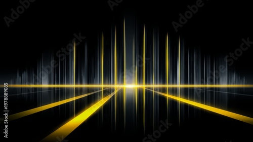 Black and yellow background with a yellow line. The yellow line is the only thing that is not black